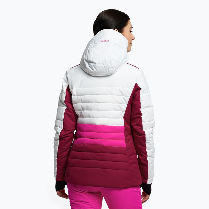 Kurtka narciarska damska CMP różowo-biała 31W0226/A001 4