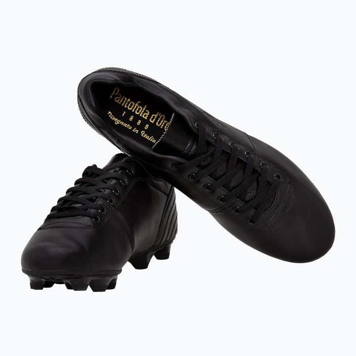 Buty piłkarskie męskie Pantofola d'Oro Lazzarini Premio FG nero 8