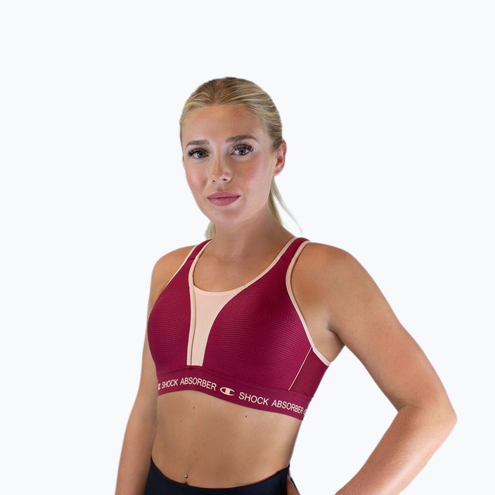 Biustonosz treningowy Shock Absorber Ultimate Run Bra Padded tibetan red