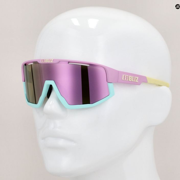 Okulary przeciwsłoneczne Bliz Fusion matt pastel purple yellow logo/brown pink multi 8