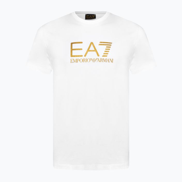 Koszulka męska EA7 Emporio Armani Train Gold Label Tee Pima Big Logo white