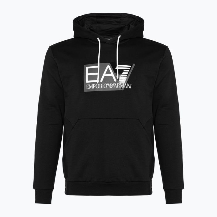 Bluza męska EA7 Emporio Armani Train Visibility Hoodie black