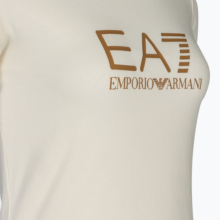 Koszulka damska EA7 Emporio Armani Train Shiny pristine/logo brown 3