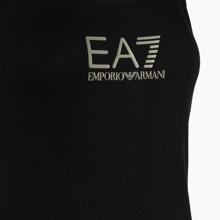 Tank top damski EA7 Emporio Armani Train Shiny black/logo light gold 3