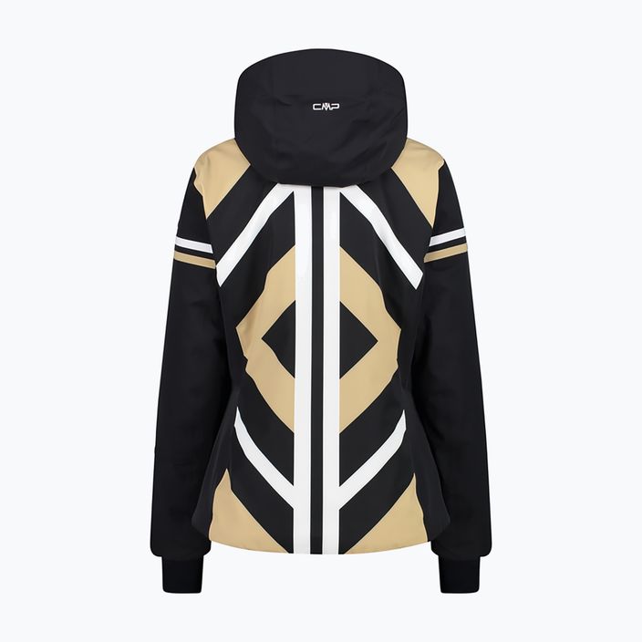 Kurtka narciarska damska CMP 32W0256 beżowo-czarna 32W0256/04UM 3