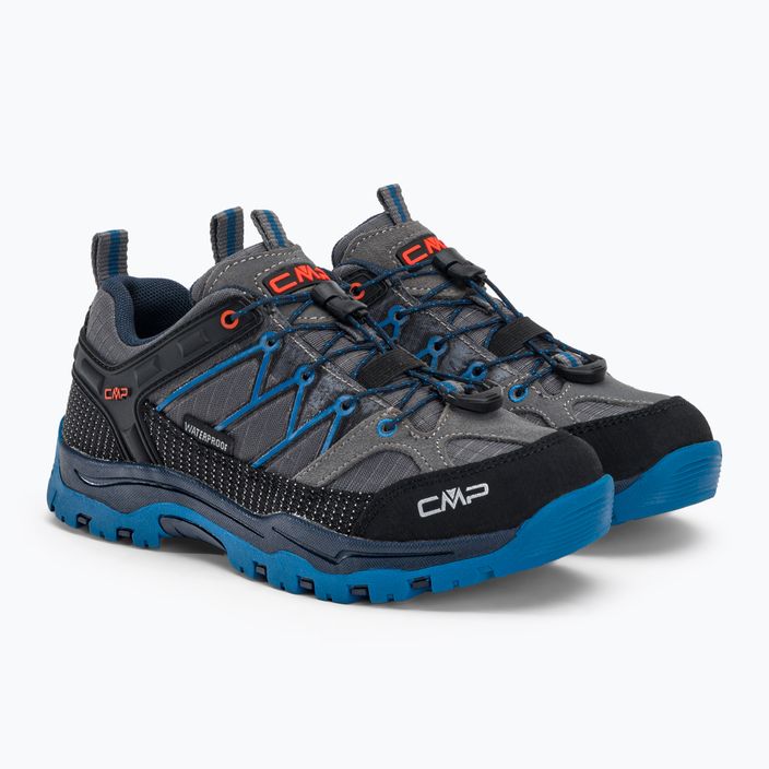 Buty trekkingowe dziecięce CMP Rigel Low Wp szaro-niebieskie 3Q54554/69UN 4