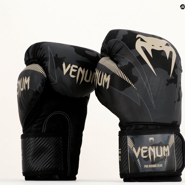 Rękawice bokserskie Venum Impact czarno-szare VENUM-03284-497 12