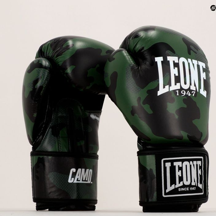 Rękawice bokserskie LEONE 1947 Camo green mimetic 14