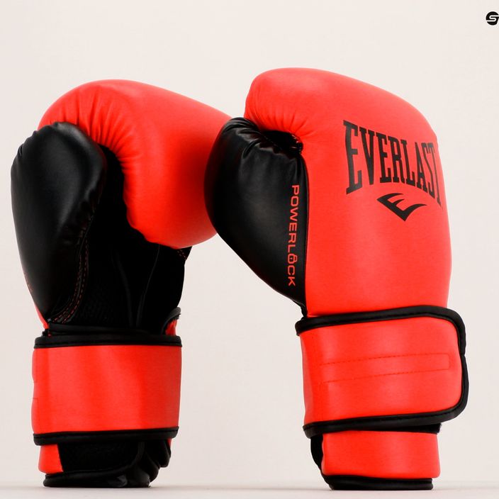 Rękawice bokserskie męskie Everlast Powerlock Pu czerwone EV2200 9