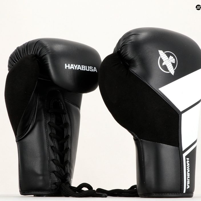 Rękawice bokserskie Hayabusa S4 Lace Up black/white 13