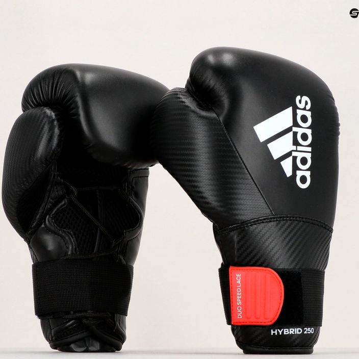 Rękawice bokserskie adidas Hybrid 250 Duo Lace czarne ADIH250TG 9