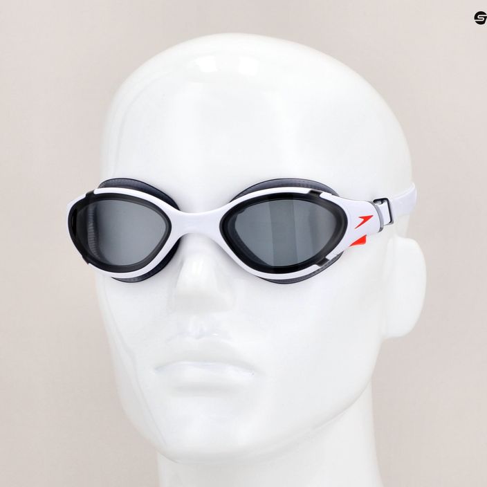 Okulary do pływania Speedo Biofuse 2.0 white/red/light smoke 12