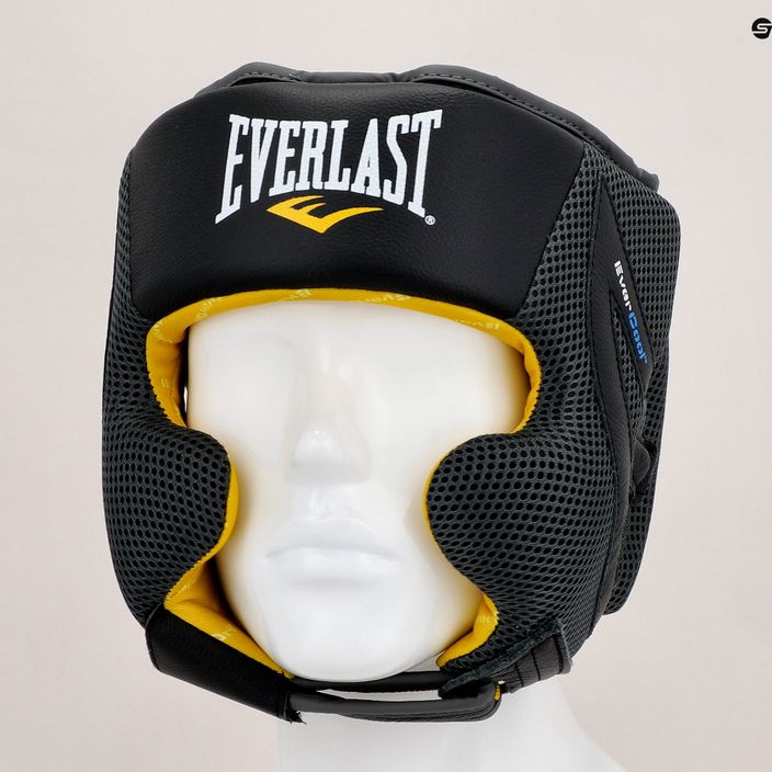 Kask bokserski Everlast C3 Evercool Pro Premium Leather czarny EV3711 7