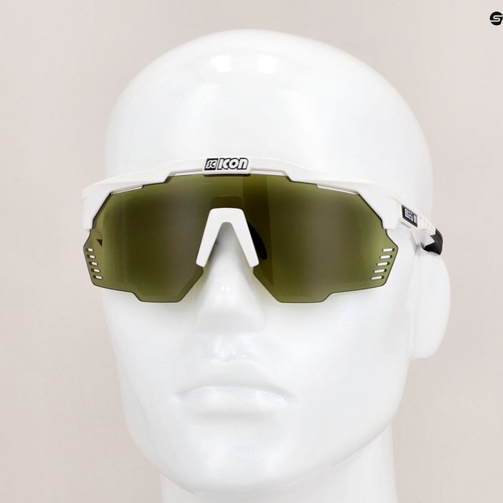 Okulary przeciwsłoneczne SCICON Aeroshade Kunken white gloss/scnpp green trail 8