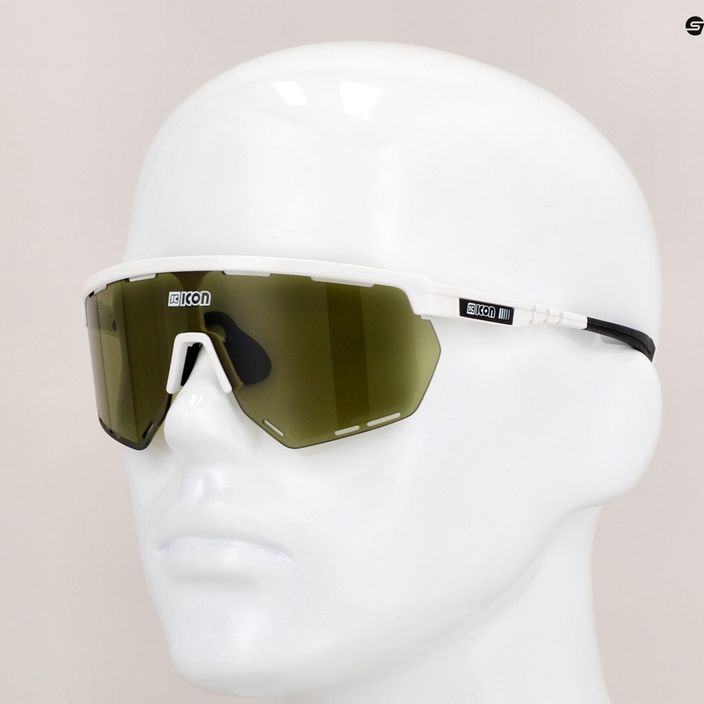 Okulary przeciwsłoneczne SCICON Aerowing white gloss/scnpp green trail 11
