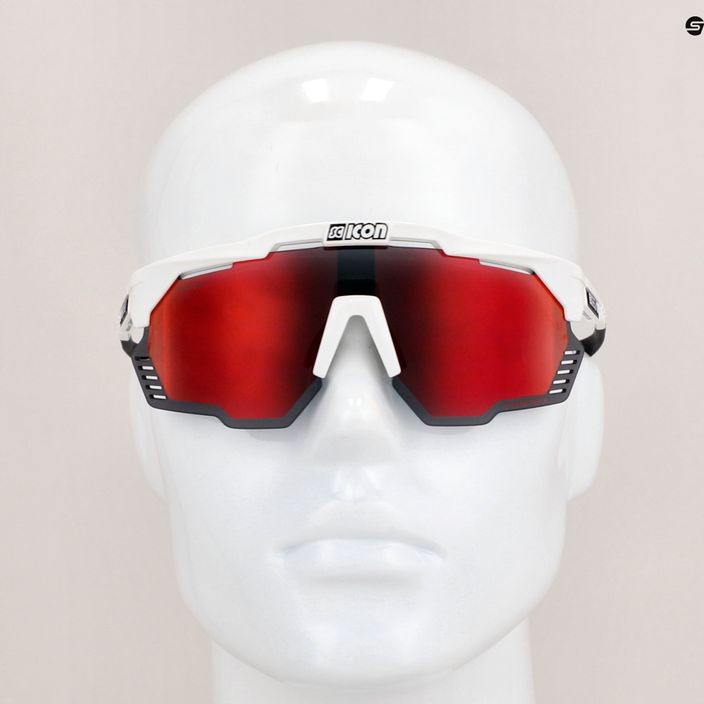 Okulary przeciwsłoneczne SCICON Aeroshade Kunken white gloss/scnpp multimirror red 9