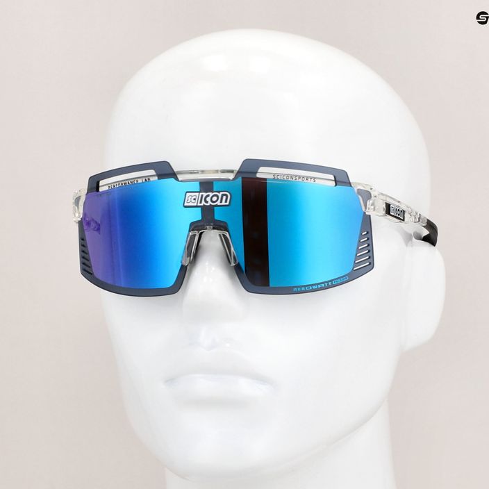 Okulary rowerowe SCICON Aerowatt Foza crystal gloss/scnpp multimirror blue EY38030700 8