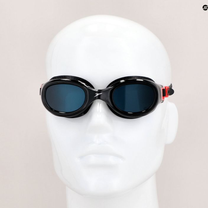 Okulary do pływania Speedo Futura Classic black/lava red/smoke 11