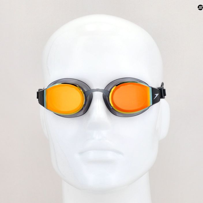 Okulary do pływania Speedo Mariner Pro Mirror black/clear/fire gold 11