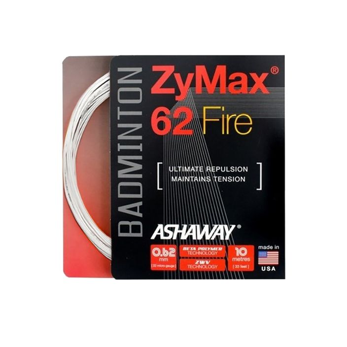Naciąg badmintonowy ASHAWAY ZyMax 62 Fire - set white 2