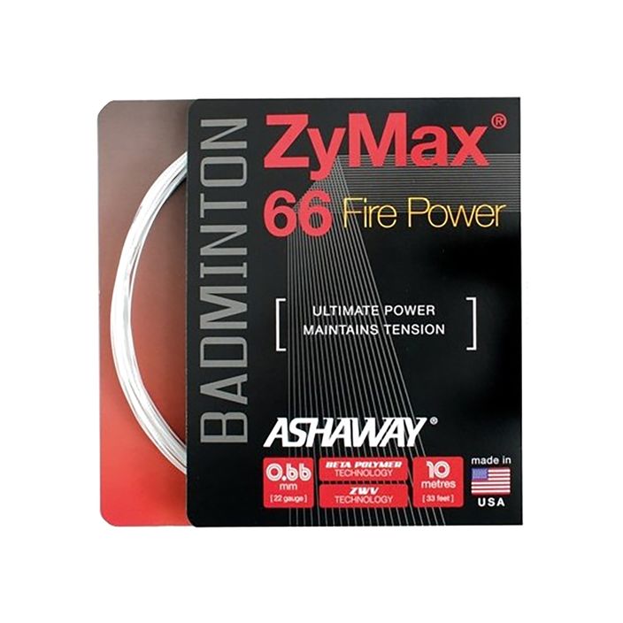 Naciąg badmintonowy ASHAWAY ZyMax 66 Power - set white 2