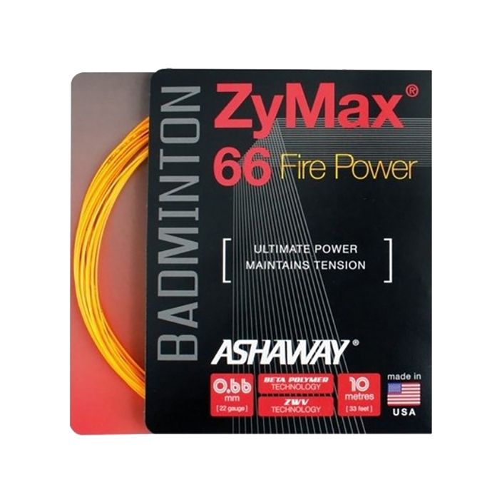 Naciąg badmintonowy ASHAWAY ZyMax 66 Power - set orange 2