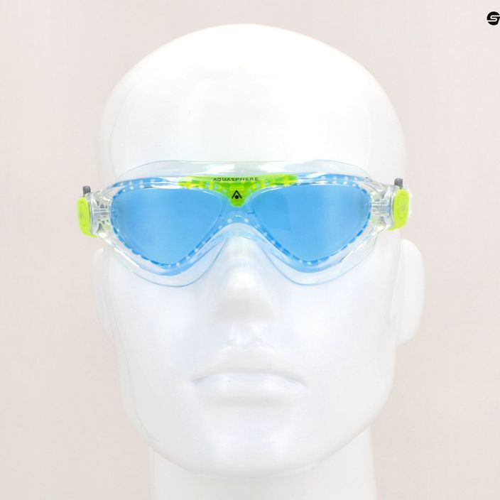 Maska do pływania dziecięca Aquasphere Vista transparent/bright green/blue MS5630031LB 11