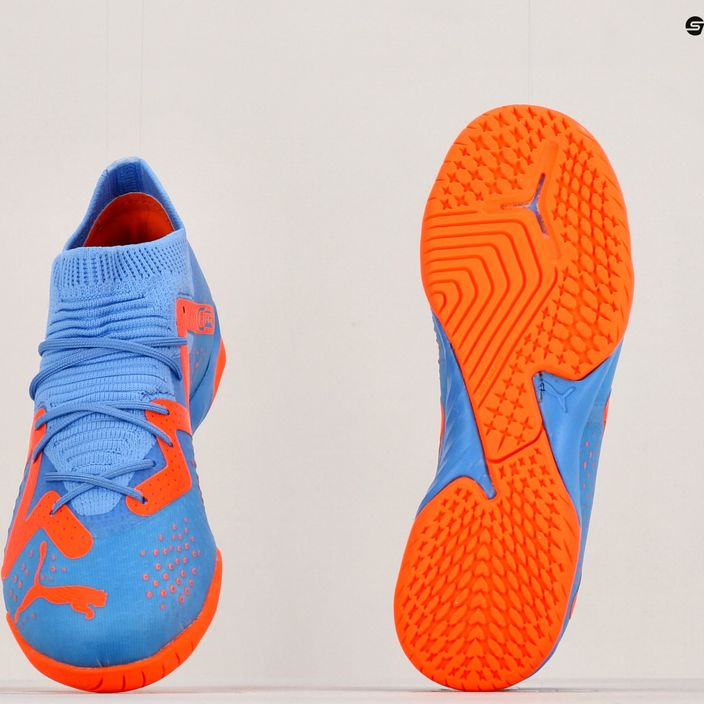 Buty piłkarskie dziecięce PUMA Future Match IT + Mid blue glimmer/puma white/ultra orange 18
