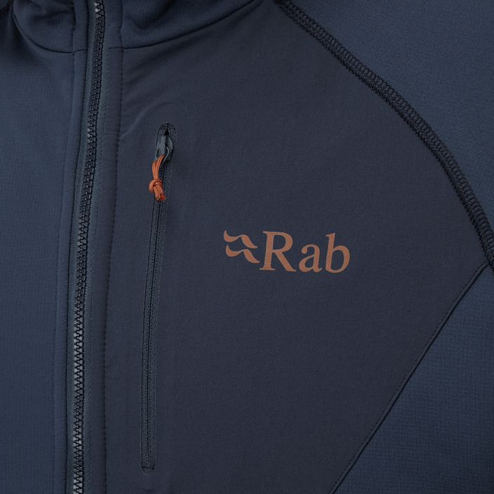Bluza polarowa męska Rab Superflux Hoody niebieska QFE-89-DI 4