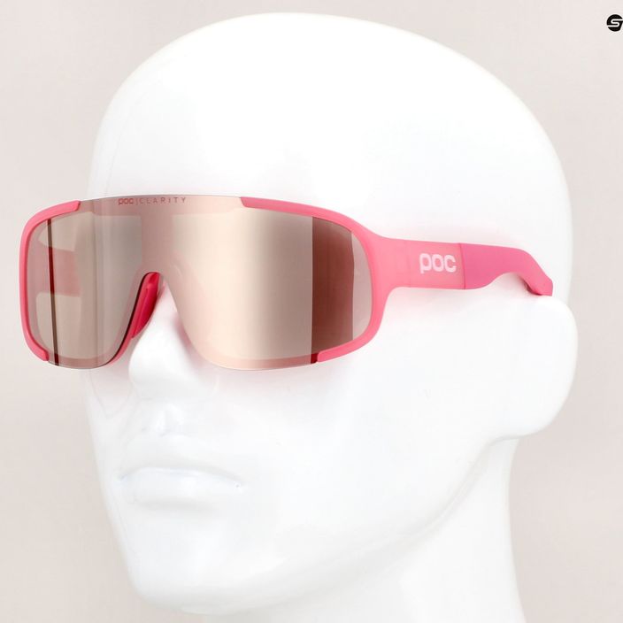 Okulary przeciwsłoneczne POC Aspire actinium pink translucent/clarity trail silver 6