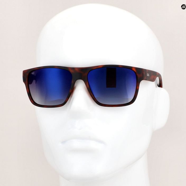 Okulary przeciwsłoneczne GOG Henry matt brown demi/blue mirror 9