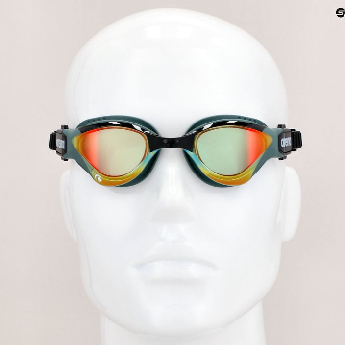 Okulary do pływania arena Cobra Tri Swipe Mirror yellow copper/army 10