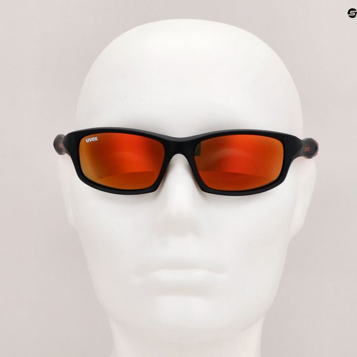 Okulary przeciwsłoneczne dziecięce UVEX Sportstyle 507 black mat red/mirror red 11