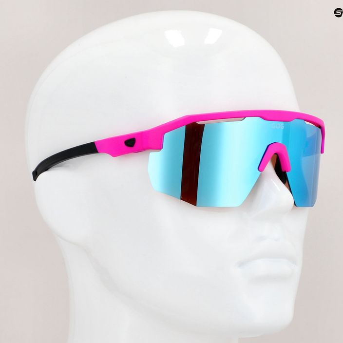 Okulary przeciwsłoneczne GOG Argo matt neon pink/black/white-blue 12