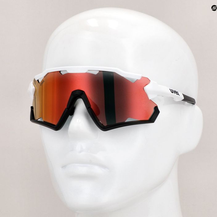 Okulary przeciwsłoneczne UVEX Sportstyle 228 white black/mirror red 11