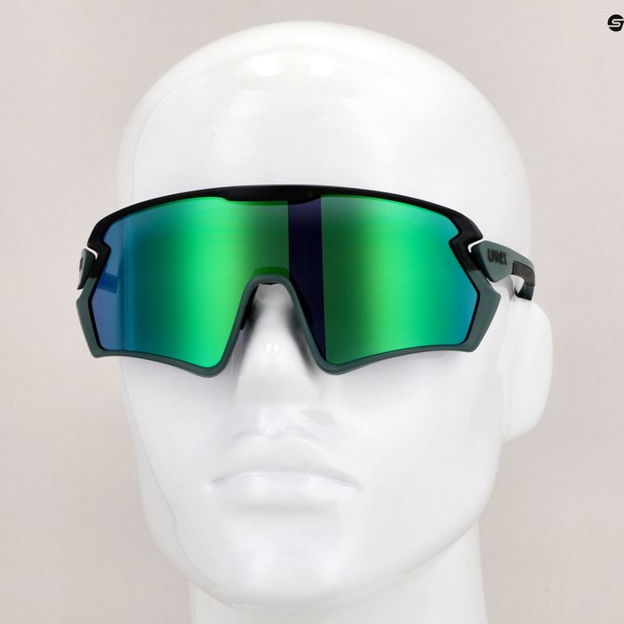 Okulary przeciwsłoneczne UVEX Sportstyle 231 2.0 moss green black mat/mirror green 11