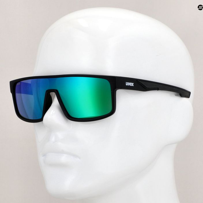 Okulary przeciwsłoneczne UVEX Lgl 51 black mat/mirror green 11