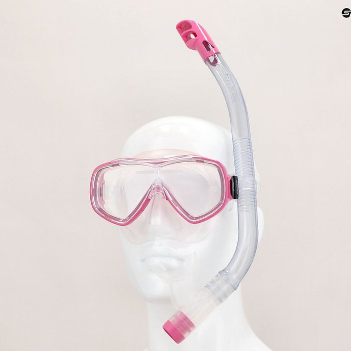 Zestaw do snorkelingu dziecięcy Cressi Ondina + Top clear/pink 13