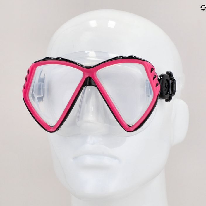 Maska do snorkelingu juniorska Aqualung Cub transparent/pink 8