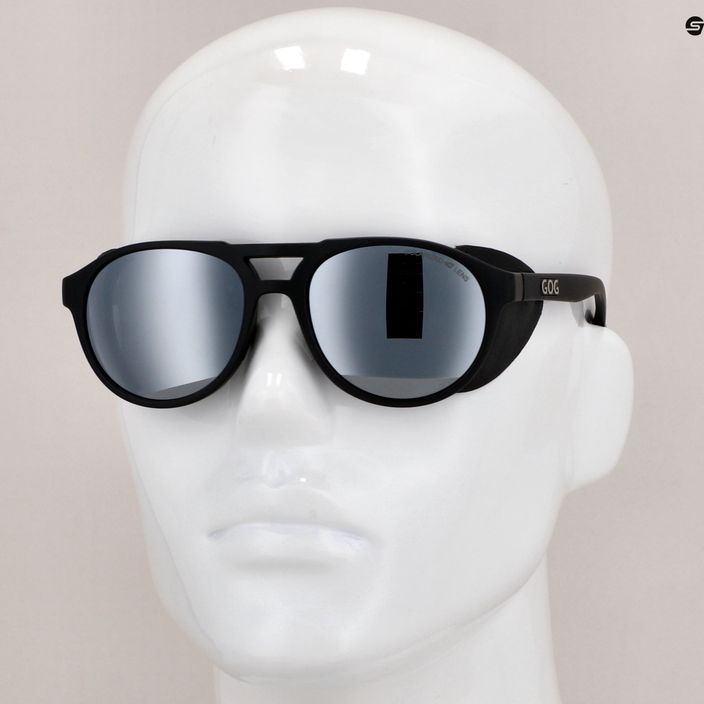Okulary przeciwsłoneczne GOG Nanga matt black/silver mirror 10