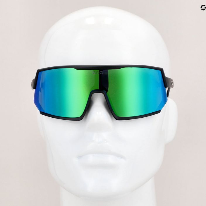 Okulary przeciwsłoneczne GOG Zeus matt black/polychromatic green 10