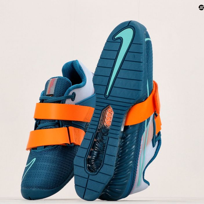 Buty do podnoszenia ciężarów Nike Romaleos 4 blue/orange 12