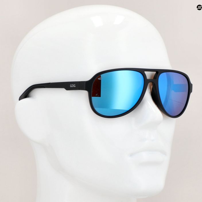 Okulary przeciwsłoneczne GOG Hardy matt black/blue/polychromatic white/blue 7