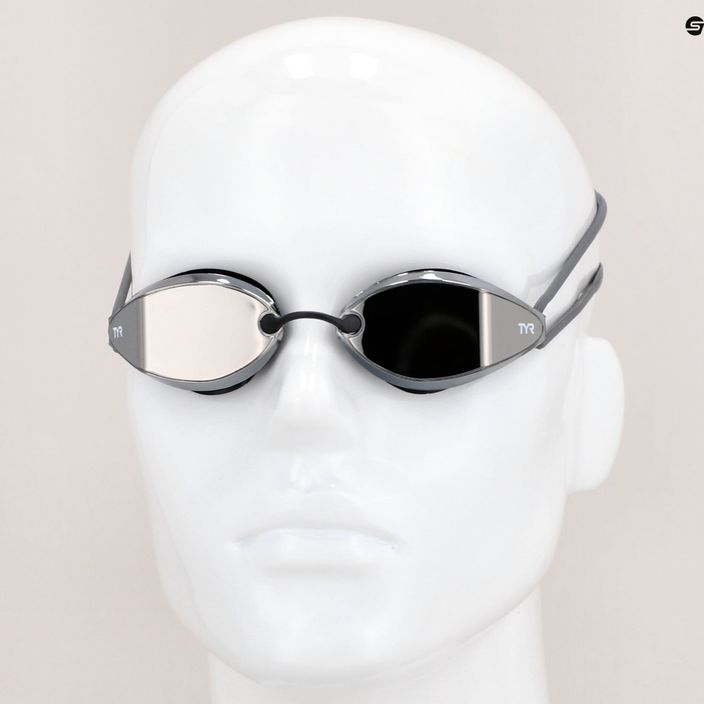 Okulary do pływania TYR Tracer-X Racing Mirrored silver/black 9