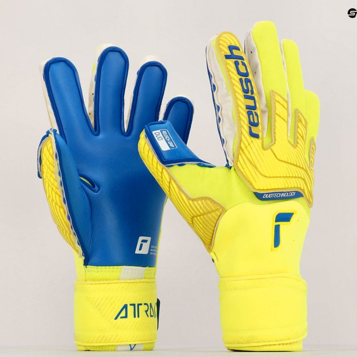 Rękawice bramkarskie Reusch Attrakt Duo safety yellow/deep blue 9