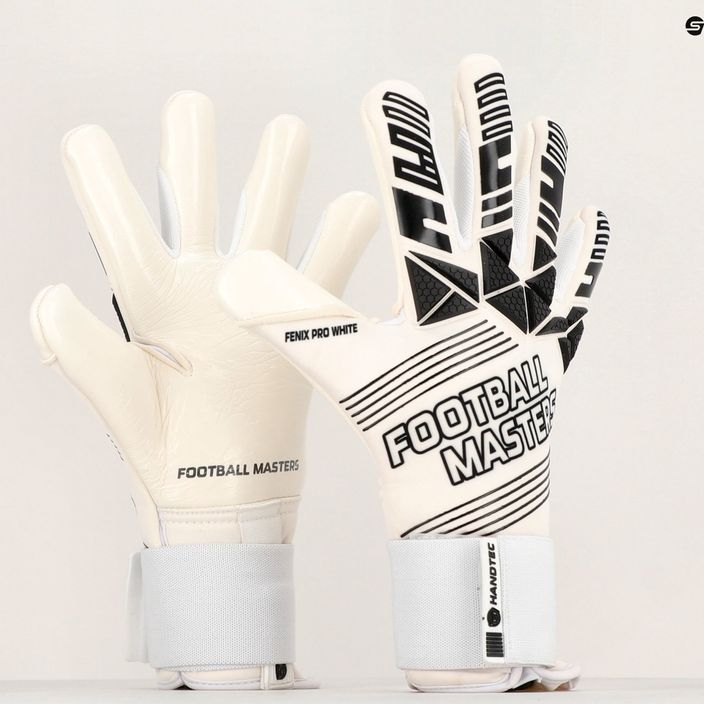Rękawice bramkarskie Football Masters Fenix Pro białe 8