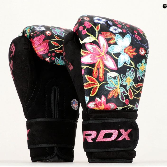 Rękawice bokserskie RDX FL-3 floral black 12