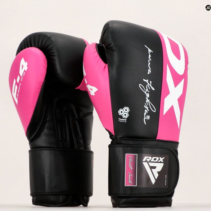 Rękawice bokserskie RDX REX F4 pink/black 7