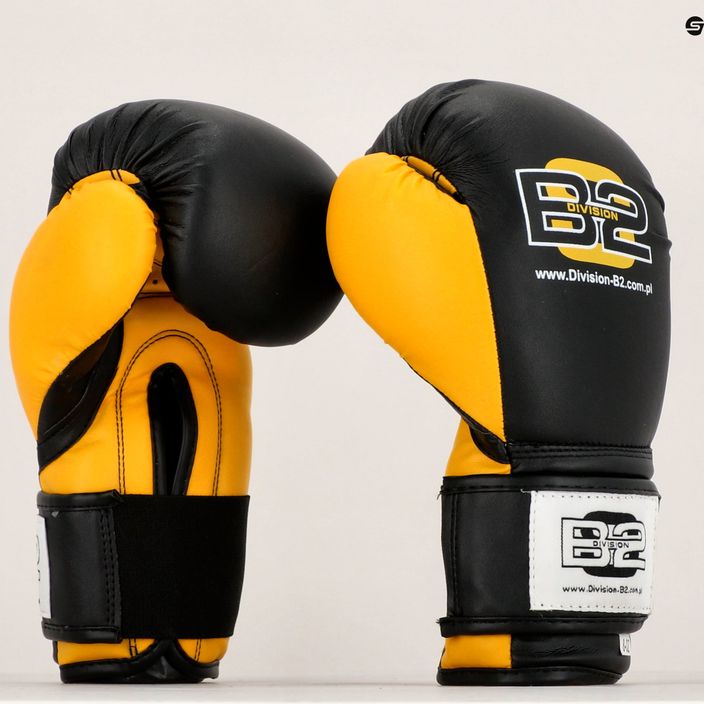 Rękawice bokserskie DIVISION B-2 DIV-TG01 black/yellow 7
