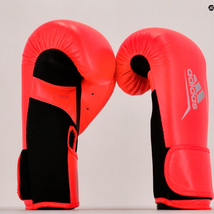 Rękawice bokserskie damskie adidas Speed 100 czerwono-czarne ADISBGW100-40985 11